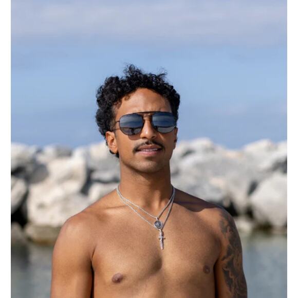 QWAVE Collection JD Polarized Sunglasses, Rust Bronze / Amber Tint - Picture 5 of 7